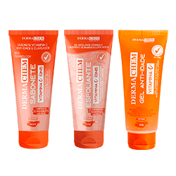 Logo vitamin C: face wash, exfoliant and face gel
